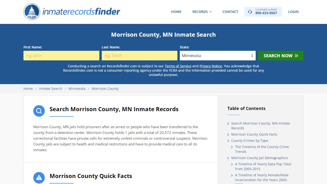 Morrison County, MN Inmate Lookup & Jail Records Online